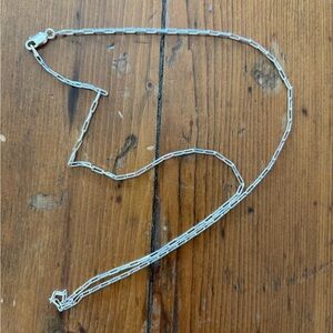 Stirling silver paper clip necklace